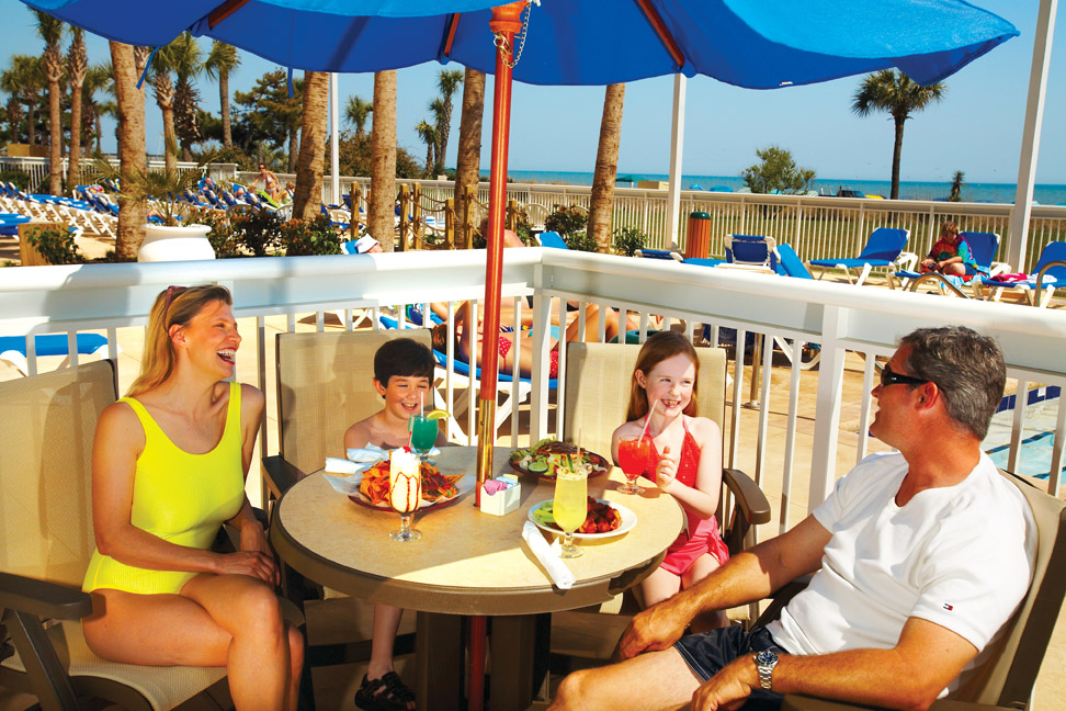 Having to much fun in the sun to go inside to eat. Stay on the pool deck and treat your family to the delicious food from the Captain's Cafe