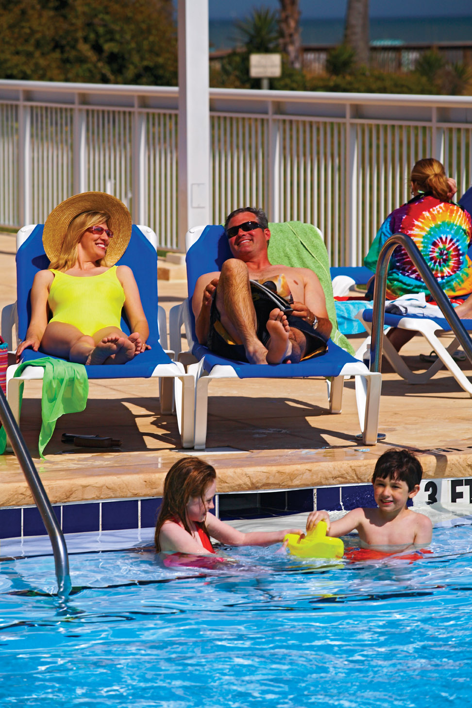 Spend your warm summer days in playing in our beautiful outdoor pool. Dry off in the sun while relaxing on one of our many lounge chairs.