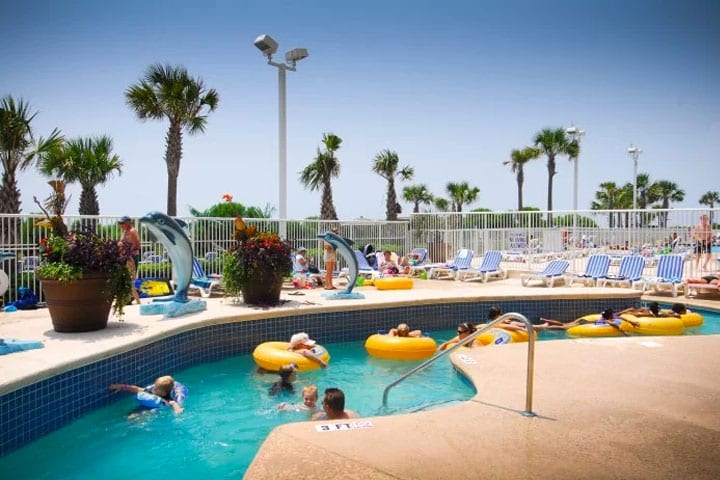 Dunes Village Hotel in Myrtle Beach with Lazy River.