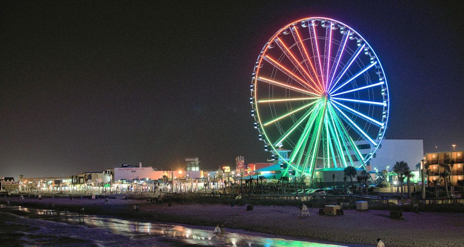 Myrtle Beach Skywheel at Night.