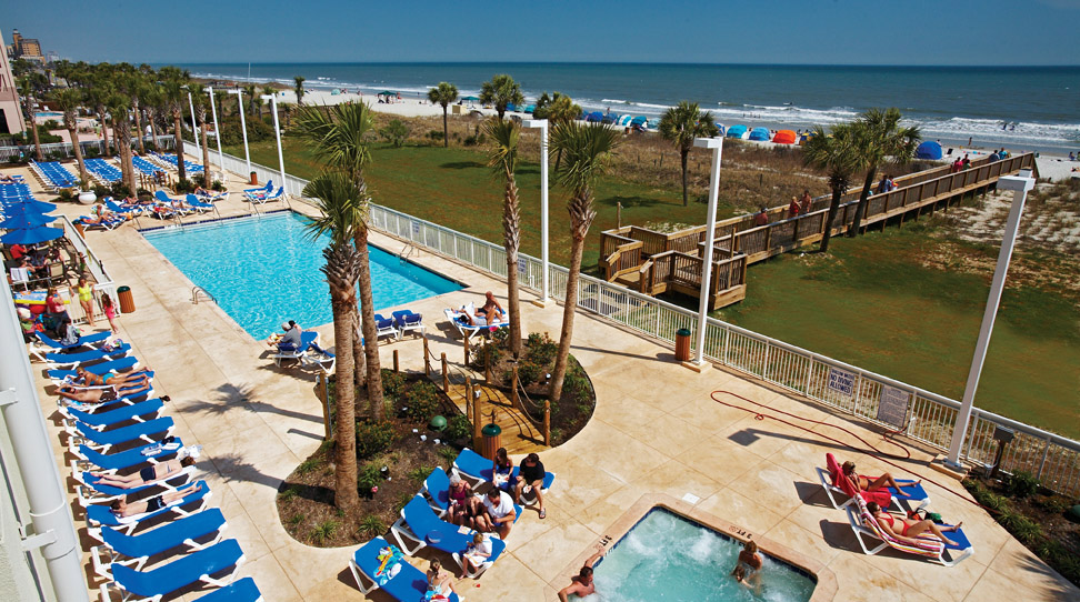 Oceanfront Pool Deck Myrtle Beach Resorts Dunes Oceanfront Pool Deck