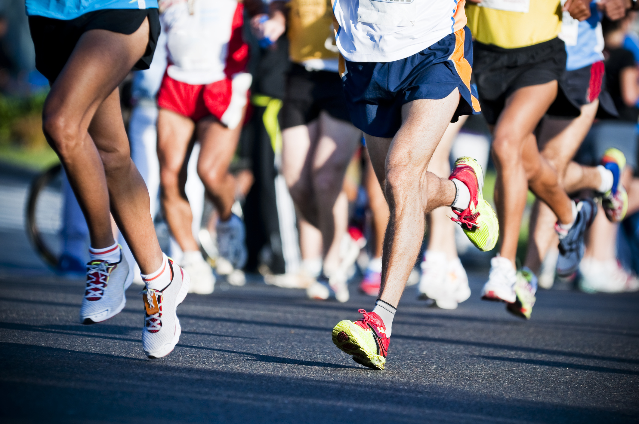 Runners running in a marathon.